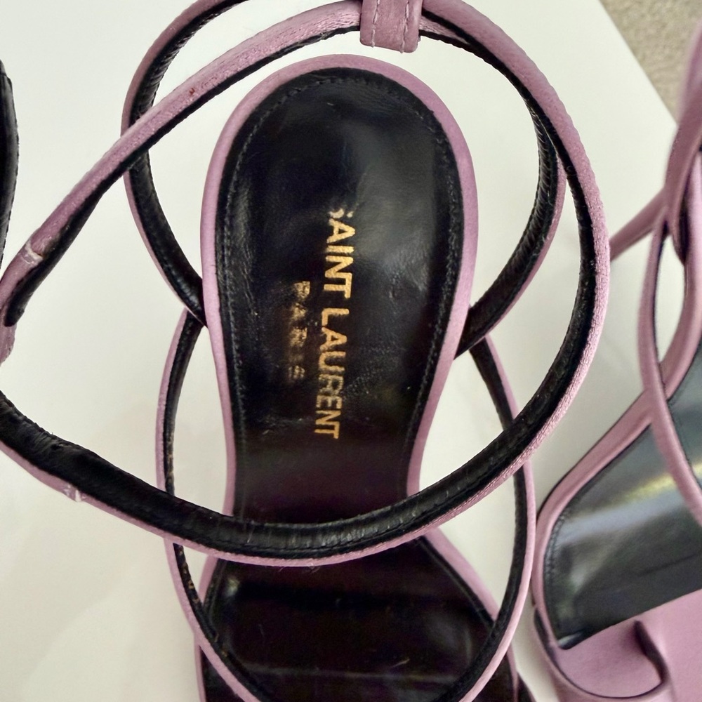 Saint Laurent ‘Dive’ ancient pink sandal heel size 37.5 - Picture 13 of 16
